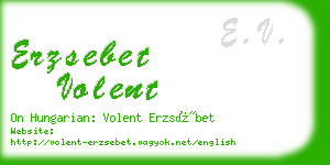 erzsebet volent business card